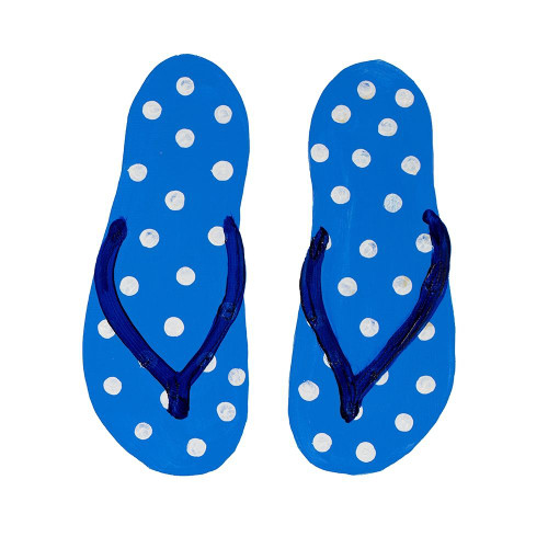 Polka Dot Flip Flops II Poster Print by Julie DeRice