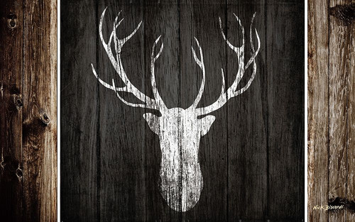 Sophisticated Deer on Wood Poster Print by Nicholas Biscardi - Item # VARPDX8928NP
