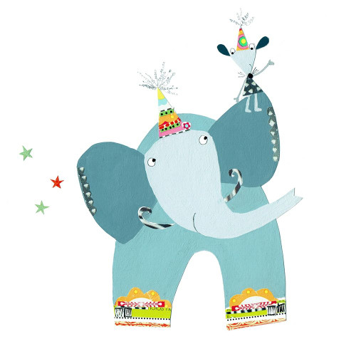 Circus Elephant Poster Print by Katherine and Elizabeth Pope - Item # VARPDX40420