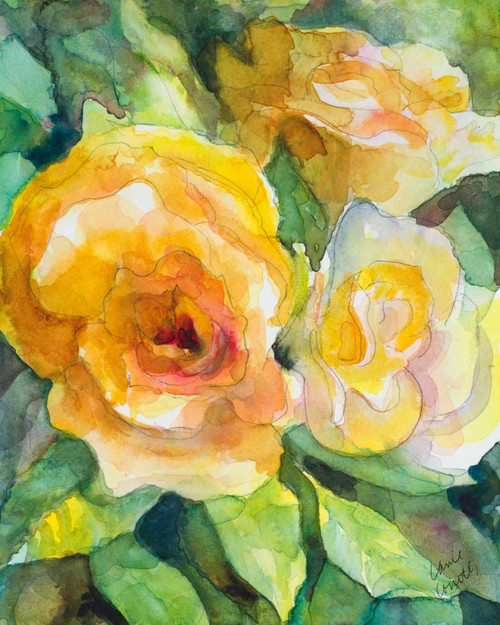 Yellow Roses Garden Poster Print by Lanie Loreth - Item # VARPDX12406