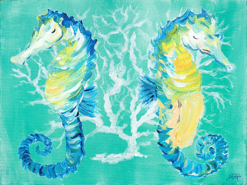 Seahorses on Coral Poster Print by Julie DeRice - Item # VARPDX10272