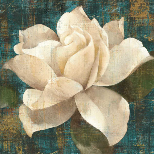 Gardenia Blossom Turquoise Poster Print by Albena Hristova - Item # VARPDX10529