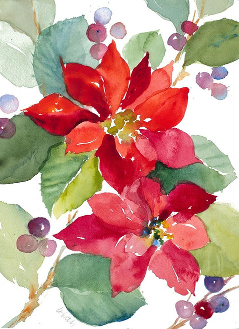 Berry Poinsettias Poster Print by Lanie Loreth - Item # VARPDX12792