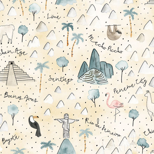 World Traveler Pattern V Poster Print by Laura Marshall - Item # VARPDX45647