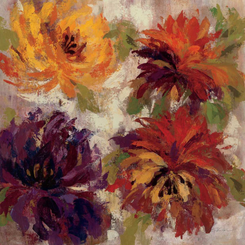 Fiery Dahlias I Poster Print by Silvia Vassileva - Item # VARPDX10734