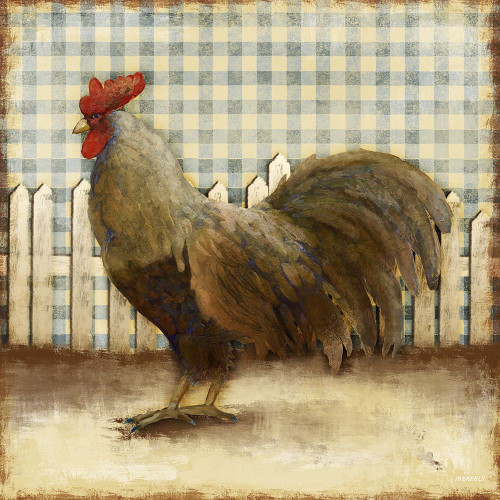 Rooster on Damask II Poster Print by Dan Meneely - Item # VARPDX8875