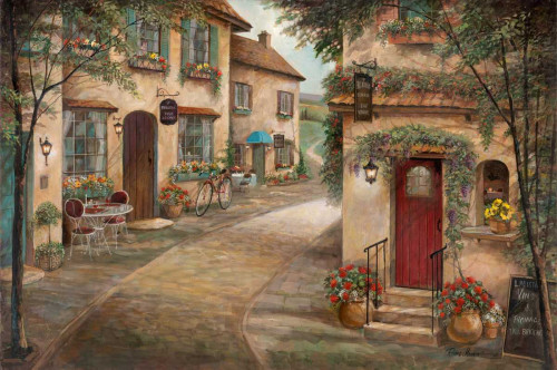 Quaint Cafe Poster Print by Ruane Manning - Item # VARPDX12633