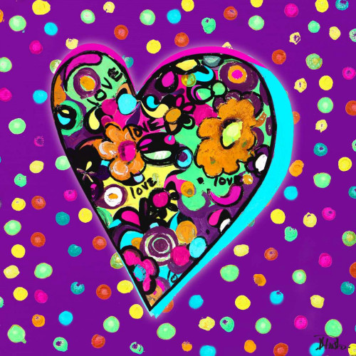 Neon Hearts of Love I Poster Print by Patricia Pinto - Item # VARPDX10787A