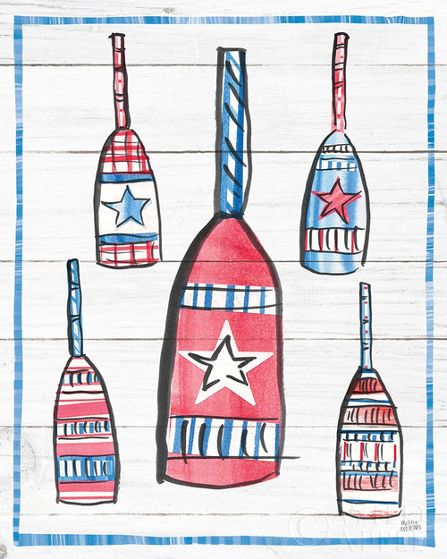 Coastal Americana III Shiplap Poster Print by Melissa Averinos - Item # VARPDX38829