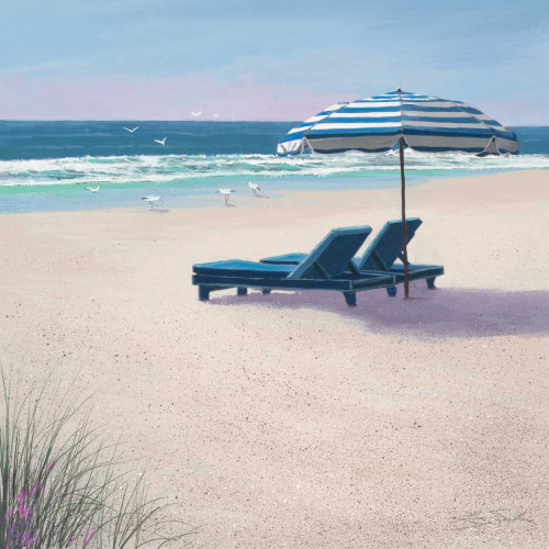 Beach Umbrella Poster Print by Lin Seslar - Item # VARPDX10154