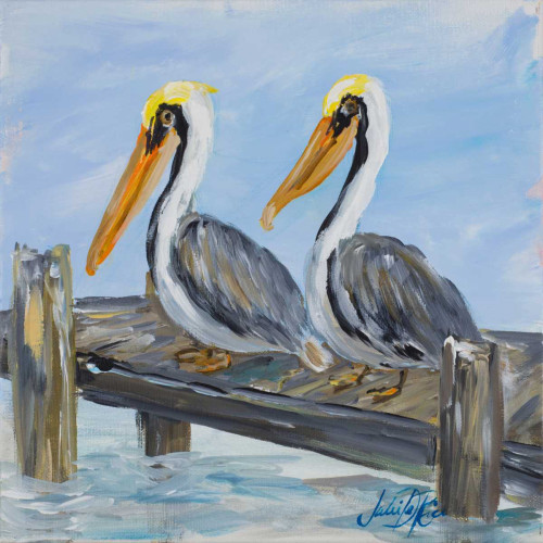 Pelicans On Deck Poster Print by Julie DeRice - Item # VARPDX11096C