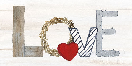 Rustic Valentine Love Poster Print by Kathleen Parr McKenna - Item # VARPDX46681