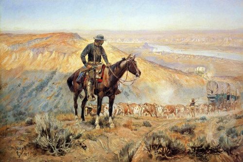 The Wagon Boss Poster Print by Charles M. Russell