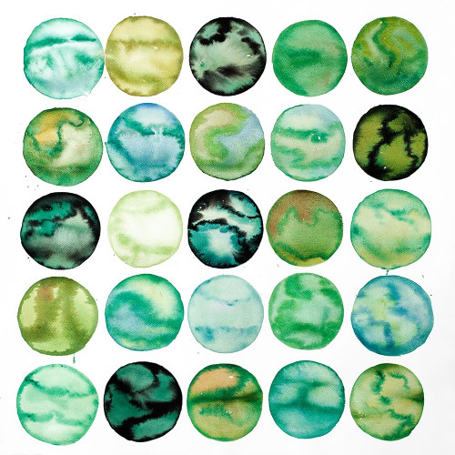 GREEN CIRCLES Poster Print by Atelier B Art Studio - Item # VARPDXBEGABS73