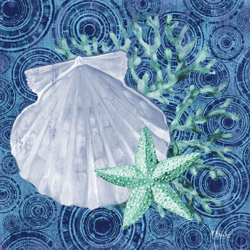 Silverplate Shells I Poster Print by Paul Brent