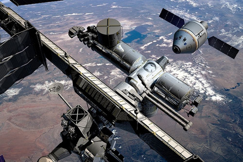 Orion Preparing to Dock with ISS, Project Constellation Poster Print by NASA - Item # VARPDX393571