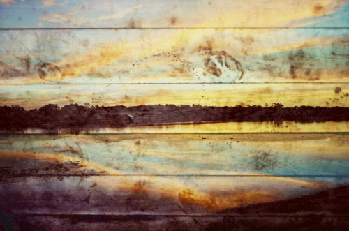 Sunset Lake Wood Poster Print by Gail Peck - Item # VARPDX12386