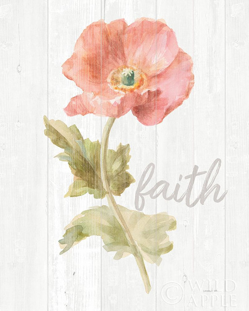 Garden Poppy on Wood Faith Poster Print by Danhui Nai - Item # VARPDX37139