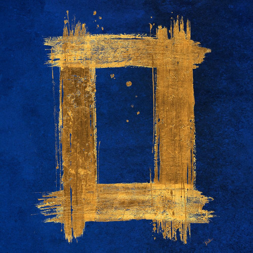 Gold Rectangle on Blue Poster Print by Patricia Pinto - Item # VARPDX12775J