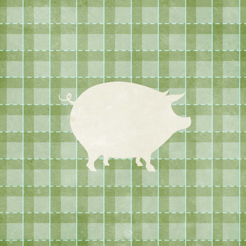 Farm Pig on Plaid Poster Print by Elizabeth Medley - Item # VARPDX10672E