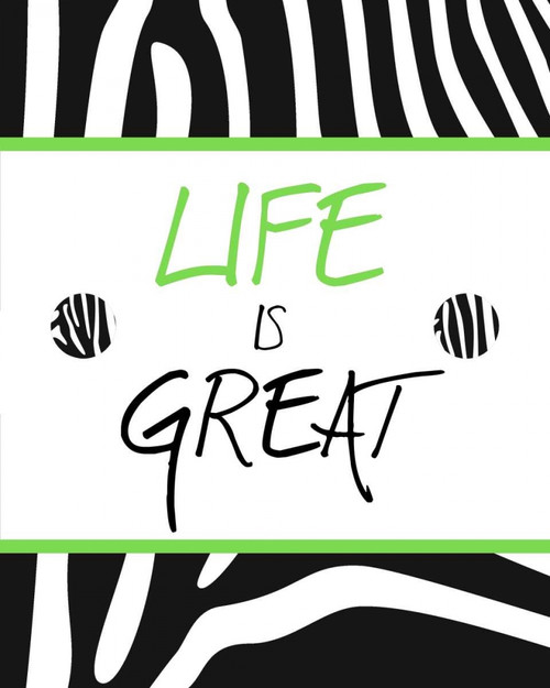 Green Zebra Sayings II Poster Print by SD Graphics Studio - Item # VARPDX10425CC