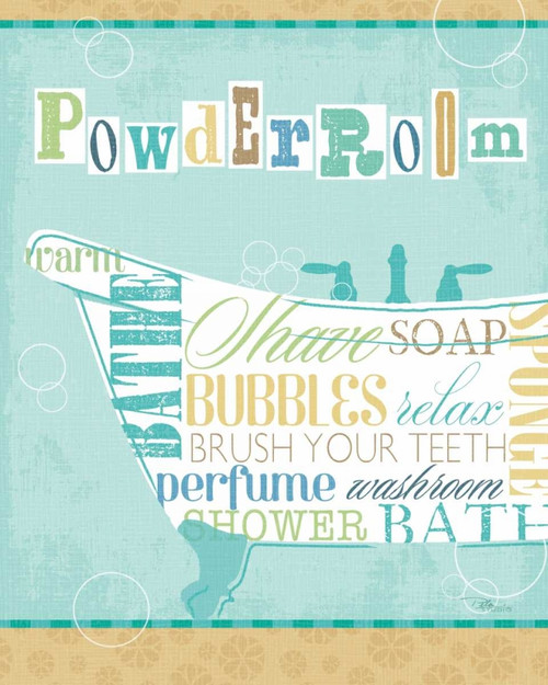 Bathroom Words Tub I Poster Print by Pela Studio - Item # VARPDX10339
