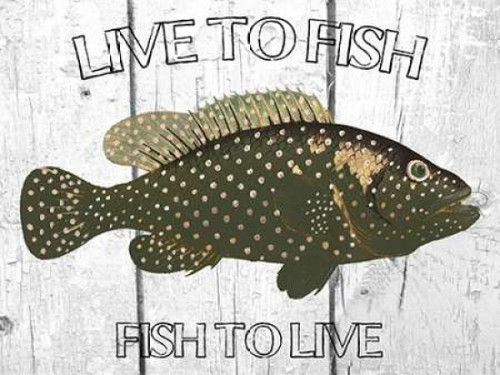 Live To Fish Poster Print by Sheldon Lewis - Item # VARPDXSLBRC254A