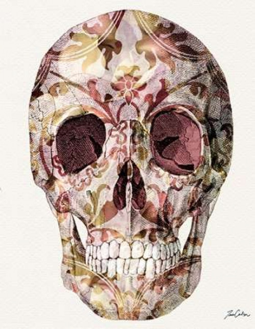 Skull And Rose Petals Poster Print by Tina Carlson - Item # VARPDXTCRC075A