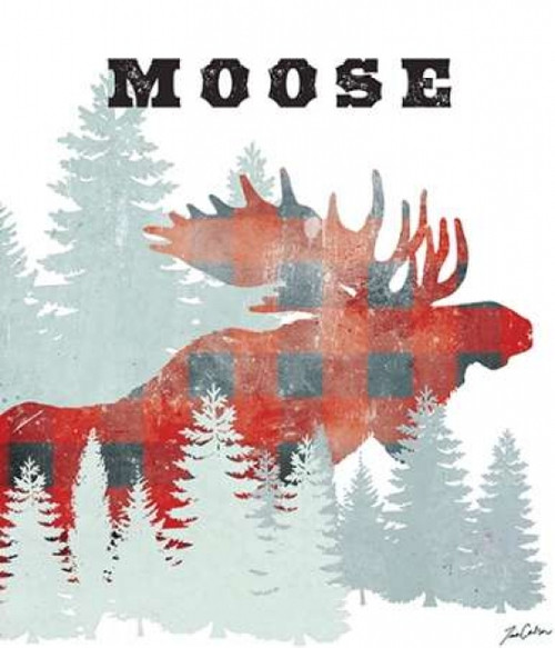 Plaid Moose Poster Print by Tina Carlson - Item # VARPDXTCRC073B