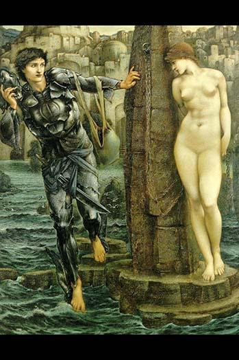 The Rock of Doom.  High quality vintage art reproduction by Buyenlarge.  One of many rare and wonderful images brought forward in time.  I hope they bring you pleasure each and every time you look at them. Poster Print by Edward Burne-Jones - Item #