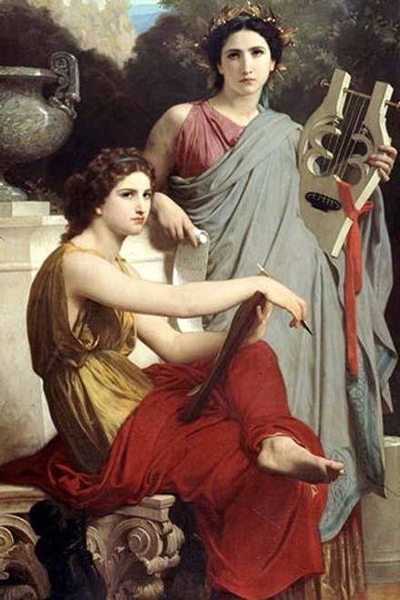 Art & Literature.  High quality vintage art reproduction by Buyenlarge.  One of many rare and wonderful images brought forward in time.  I hope they bring you pleasure each and every time you look at them. Poster Print by William Bouguereau - Item #