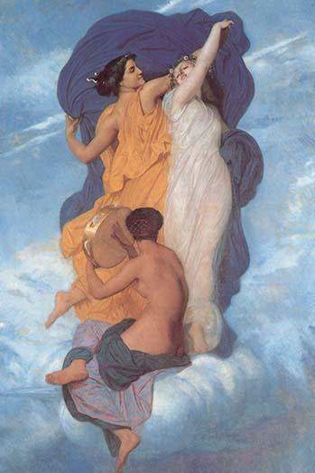 The Dance.  High quality vintage art reproduction by Buyenlarge.  One of many rare and wonderful images brought forward in time.  I hope they bring you pleasure each and every time you look at them. Poster Print by William Bouguereau - Item # VARBLL0