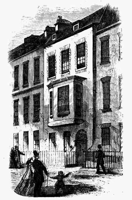 Benjamin Franklin (1706-1790). /Namerican Printer, Publisher, Scientist, Inventor, Statesman And Diplomat. Franklin'S Residence In 1760 At 7 Craven Street In London. Wood Engraving, 19Th Century. Poster Print by Granger Collection - Item # VARGRC0109