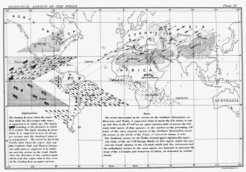 Matthew Fontaine Maury /N(1806-1873). American Naval Officer And Oceanographer. Geological Agency Of The Winds. Engraved Plate From The First Edition Of Maury'S 'The Physical Geography Of The Sea,' 1855. Poster Print by Granger Collection - Item # VA