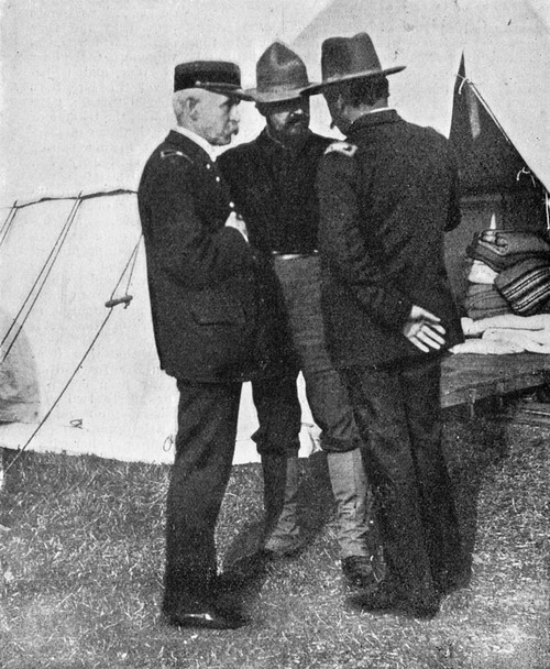 New York: Camp Wikoff, 1899. /Nsurgeon General Sternberg And Chief Surgeon Colonel Forwood At Camp Wikoff, At Montauk Point, Long Island, New York, Where Soldiers Returning From The Spanish-American War Were Quarantined. Photograph, 1899. Poster Prin