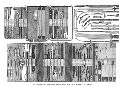 Medical Instrument, 1867. /Narticulated Surgical Blades That Can Be Fitted To One Handle, Developed By Joseph-Fr_D_Ric-Benoit Charri�Re And Exhibited At The 1867 Paris International Exhibition. Contemporary English Wood Engraving. Poster Print by Gra