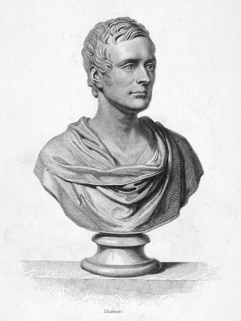 Sir Thomas S. Raffles /N(1781-1826). Thomas Stamford Raffles. English Colonial Administrator And Founder Of Singapore. Line And Stipple Engraving, 1834, By William Home Lizars, After A Marble Bust By Sir Francis Legatt Chantrey. Poster Print by Grang