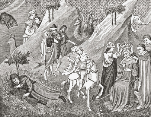 Coronation Of The Great Khan, First King Of Tartary. After A Miniature From A 15Th Century Manuscript Fleur Des Histoires De La Terre D'orient. From Science And Literature In The Middle Ages By Paul Lacroix Published London 1878 PosterPrint - Item #