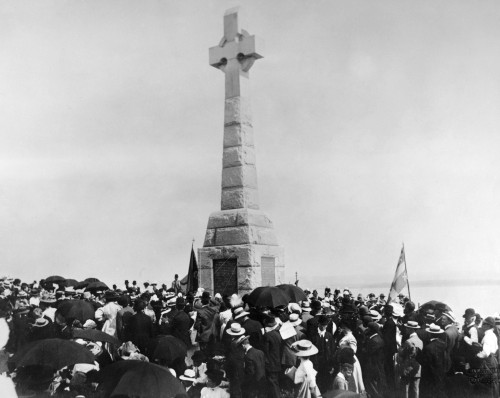 Grosse Ile: Monument, 1909. /Nthe Inauguration Of The Monument Dedicated To The Irish Immigrants Who Died During A Typhus Outbreak In 1847, In Gross Ile, Quebec, Canada. Photograph, 15 April 1909. Poster Print by Granger Collection - Item # VARGRC017