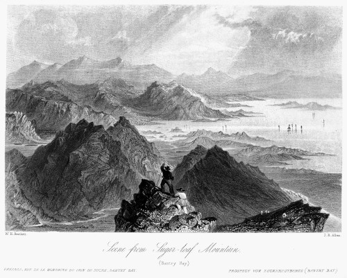 Ireland: Sugarloaf, C1840. /Nview Of Sugarloaf Mountain And Other Peaks Of The Caha Range Overlooking Bantry Bay, County Cork, Ireland. Steel Engraving, English, C1840, After William Henry Bartlett. Poster Print by Granger Collection - Item # VARGRC0