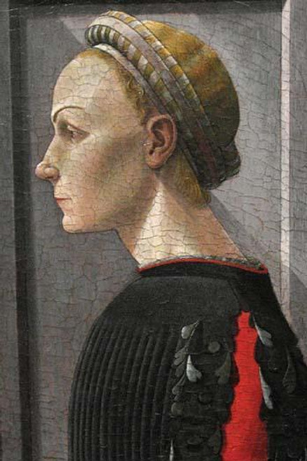 Portrait of a Woman.  High quality vintage art reproduction by Buyenlarge.  One of many rare and wonderful images brought forward in time.  I hope they bring you pleasure each and every time you look at them. Poster Print by Paolo Uccello - Item # VA