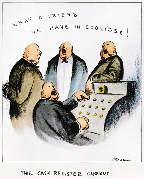 Coolidge: Cash Register. /N'The Cash Register Chorus.' American Cartoon By D.R. Fitzpatrick, 1924, On The Popularity Of President Calvin Coolidge'S Laissez-Faire Policies With American Business Leaders. Poster Print by Granger Collection - Item # VAR