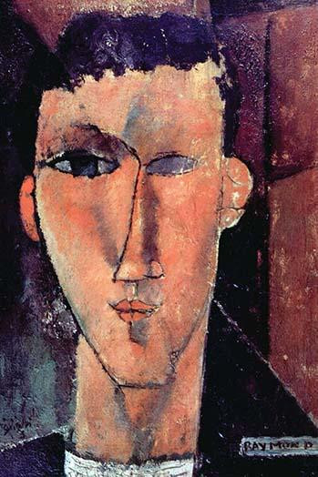 Portrait of Raymond   .  High quality vintage art reproduction by Buyenlarge.  One of many rare and wonderful images brought forward in time.  I hope they bring you pleasure each and every time you look at them. Poster Print by Amadeo  Modigliani - I
