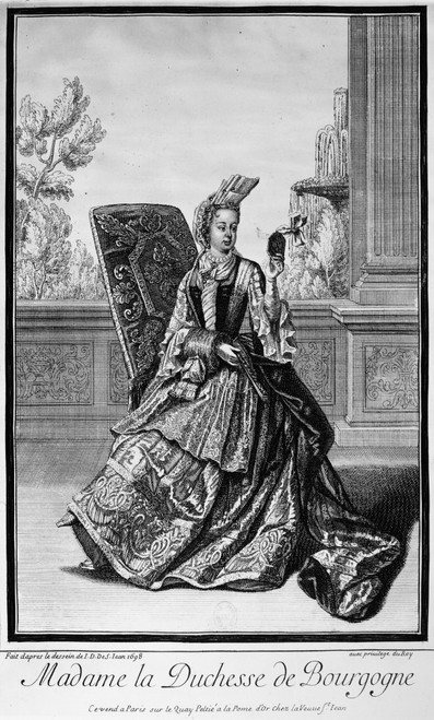 Marie Adelaide Of Savoy /N(1685-1712). Princess Of Savoy And Piedmont And Duchess Of Burgundy; Mother Of King Louis Xv Of France. Copper Engraving, French, 1698, After A Drawing By Jean Dieu De Saint-Jean. Poster Print by Granger Collection - Item #