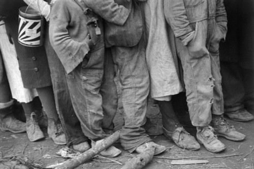 Flood Refugees, 1937. /Nafrican Americans In Line At Mealtime In A Flood Refugee Temporary Infirmary Operated By The Red Cross At Forrest City, Arkansas. Photograph By Walker Evans In February 1937. Poster Print by Granger Collection - Item # VARGRC0