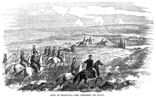 Siege Of Sevastopol, 1854. /Nthe French Military Commander General Francois Certain Canrobert And His Forces At The Siege Of Sevastopol During The Crimean War, 1854. Wood Engraving, American, 1854. Poster Print by Granger Collection - Item # VARGRC00