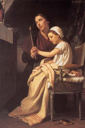 The Vow.  High quality vintage art reproduction by Buyenlarge.  One of many rare and wonderful images brought forward in time.  I hope they bring you pleasure each and every time you look at them. Poster Print by William Bouguereau - Item # VARBLL058