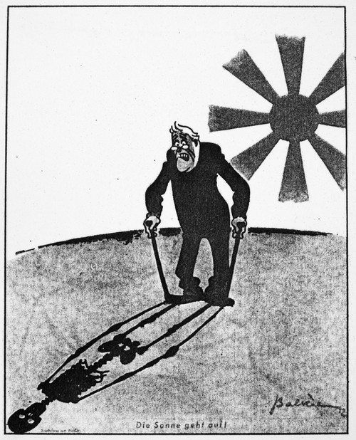 Roosevelt Cartoon, 1941. /N'The Sun Is Rising.' Cartoon Featuring Franklin Delano Roosevelt, Shortly After The Japanese Attack On Pearl Harbor, By Balkie, In 'Lustige Blatter,' Berlin, Germany. Poster Print by Granger Collection - Item # VARGRC001751