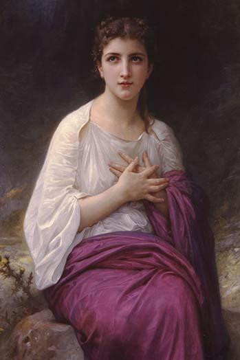 Psyche.  High quality vintage art reproduction by Buyenlarge.  One of many rare and wonderful images brought forward in time.  I hope they bring you pleasure each and every time you look at them. Poster Print by William Bouguereau - Item # VARBLL0587