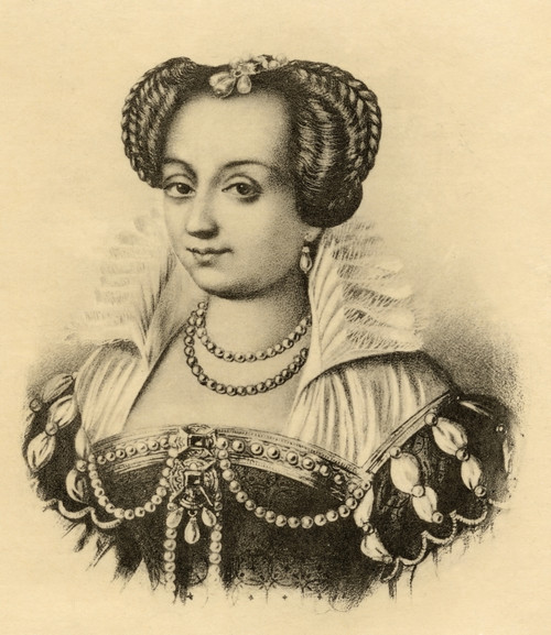 Margeurite De Valois, Queen Margot, 1553-1615. 1St Wife Of Henry Iv, Daughter Of Henry Ii Of France And Catherine De Medicis. Photo-Etching From An Old Print. From The Book _ Lady Jackson?S Works, Vii. The Last Of The Valois I? Published London 1899